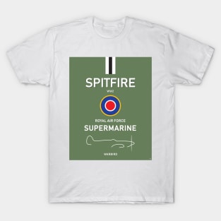 Spitfire Supermarine Great Britain UK London RAF WW2 T-Shirt